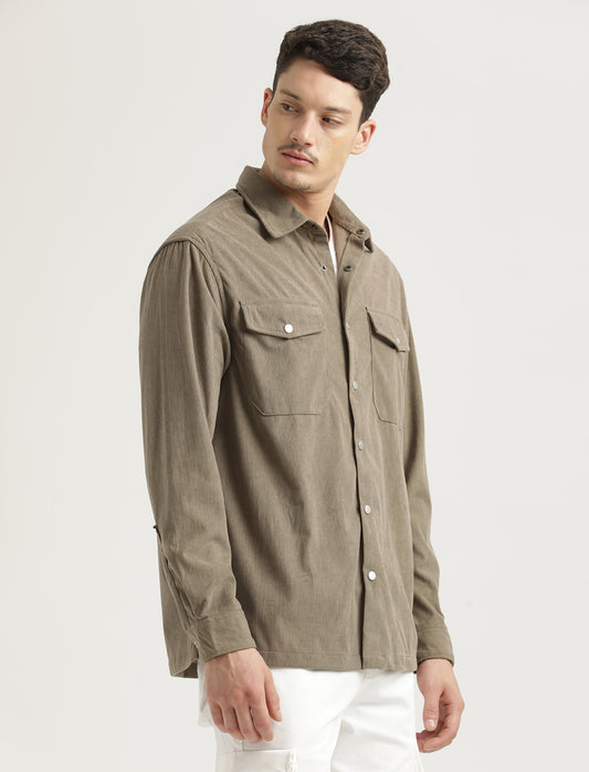 Corduroy Overshirt Olive