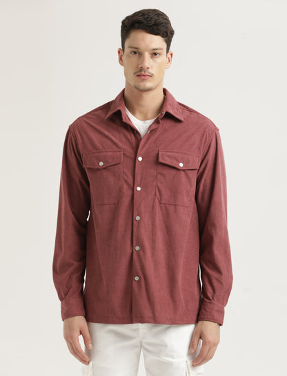 Corduroy Overshirt Magenta