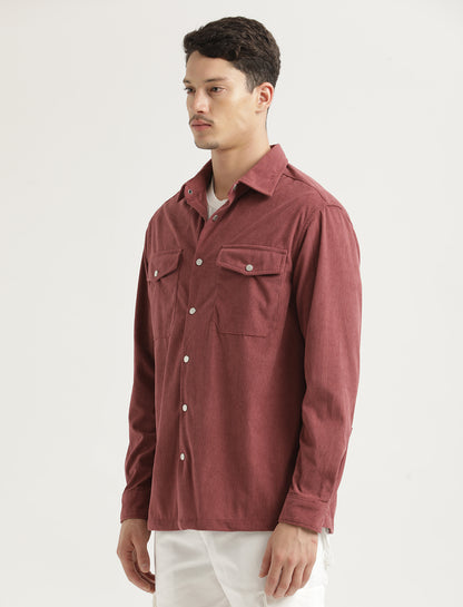 Corduroy Overshirt Magenta