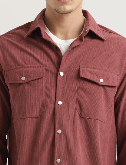 Corduroy Overshirt Magenta