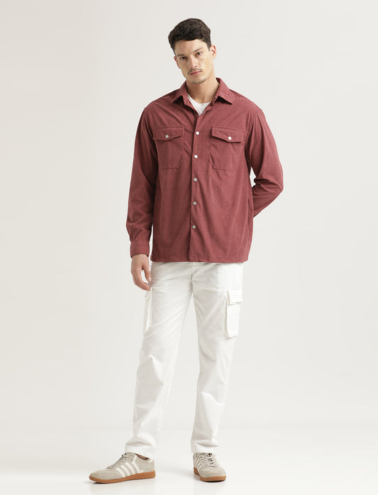 Corduroy Overshirt Magenta