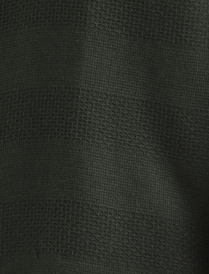 Textured Cotton Slim-Fit Shirt Green