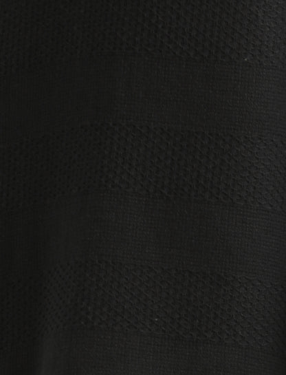 Textured Cotton Slim-Fit Shirt Black