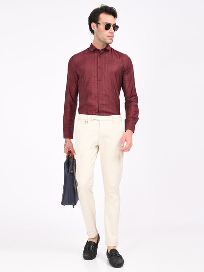 Stretch Trousers with Utility Pockets Beige