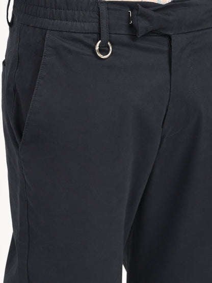 Stretch Trousers with Utility Pockets Navy
