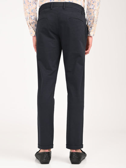 Stretch Trousers with Utility Pockets Navy