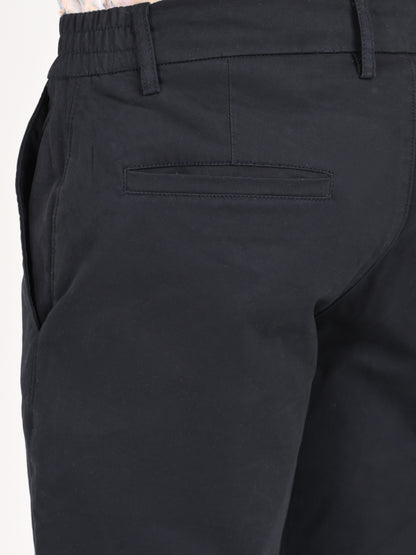 Stretch Trousers with Utility Pockets Navy