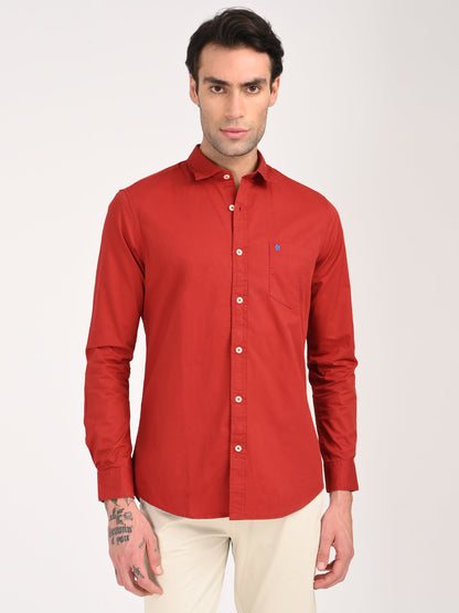 Red Cotton Shirt for Men