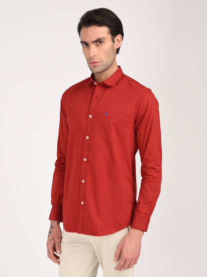 Red Cotton Shirt for Men