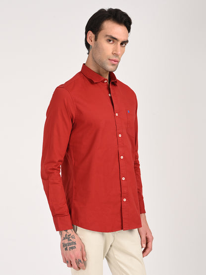 Red Cotton Shirt for Men