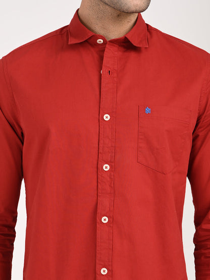 Red Cotton Shirt for Men