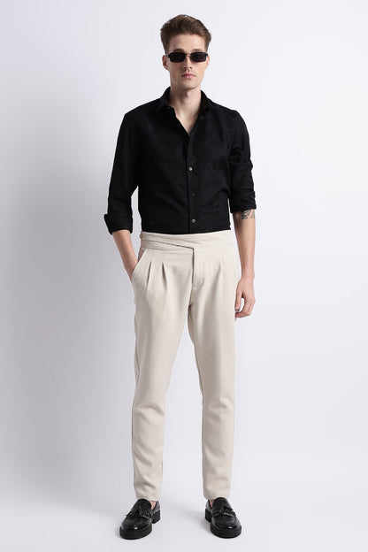 Textured Jacquard Shirt Black