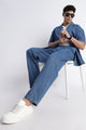 Mid Blue Drawstring Denim Pants