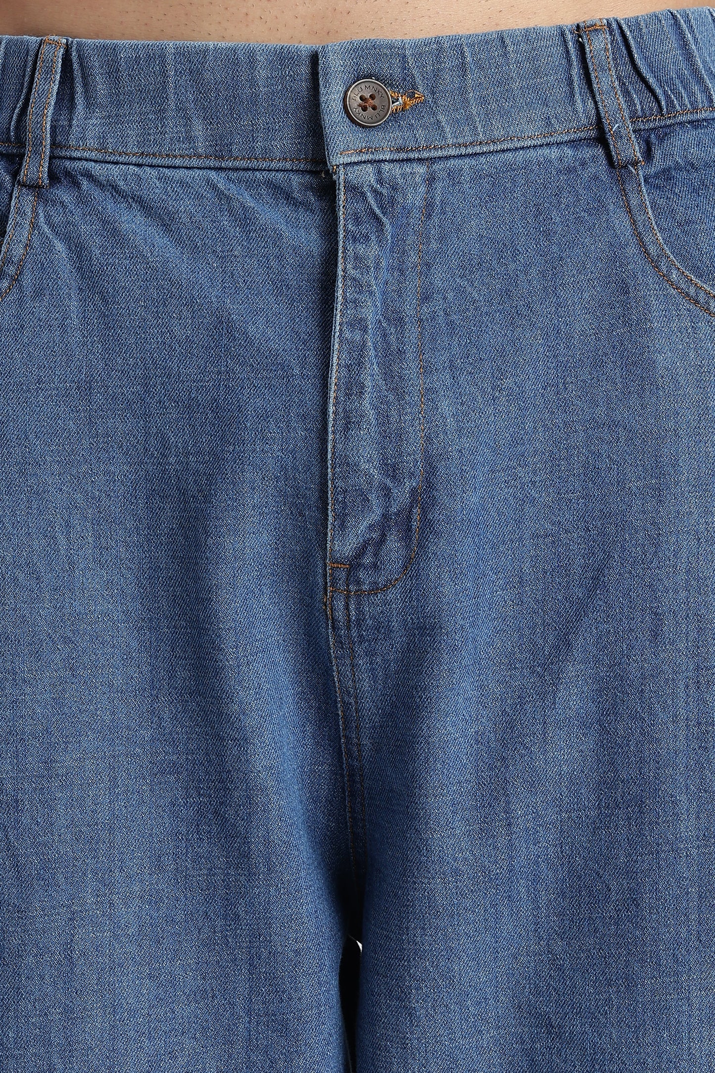 Mid Blue Baggy Jeans for Men