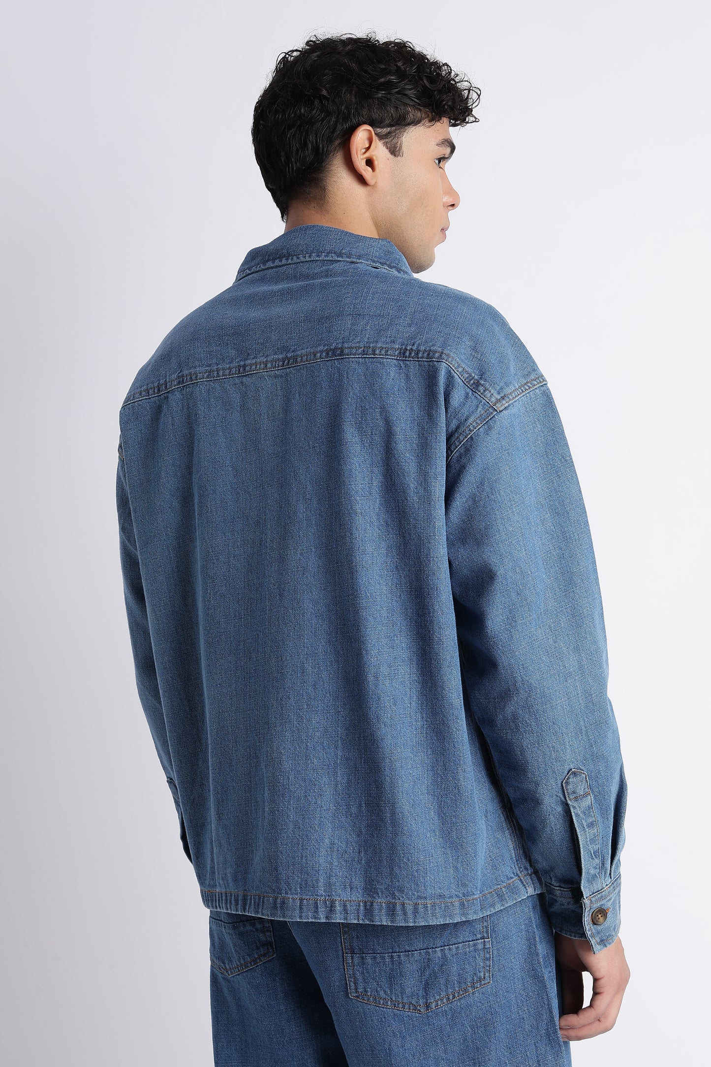 Mid Blue Denim Jacket for Men