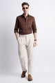 Textured Jacquard Shirt Dk Brown