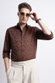 Textured Jacquard Shirt Dk Brown