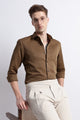 Textured Jacquard Shirt Brown