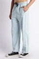 Men's Ice Blue Wide Leg Denim Drawstring Pants