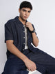 Indigo Denim Cuban Collar Shirt