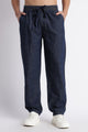Men's Dark Blue Denim Drawstring Pyjamas - Relaxed Fit