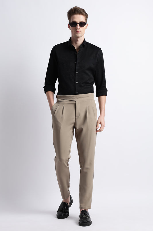 Textured Jacquard Shirt Black