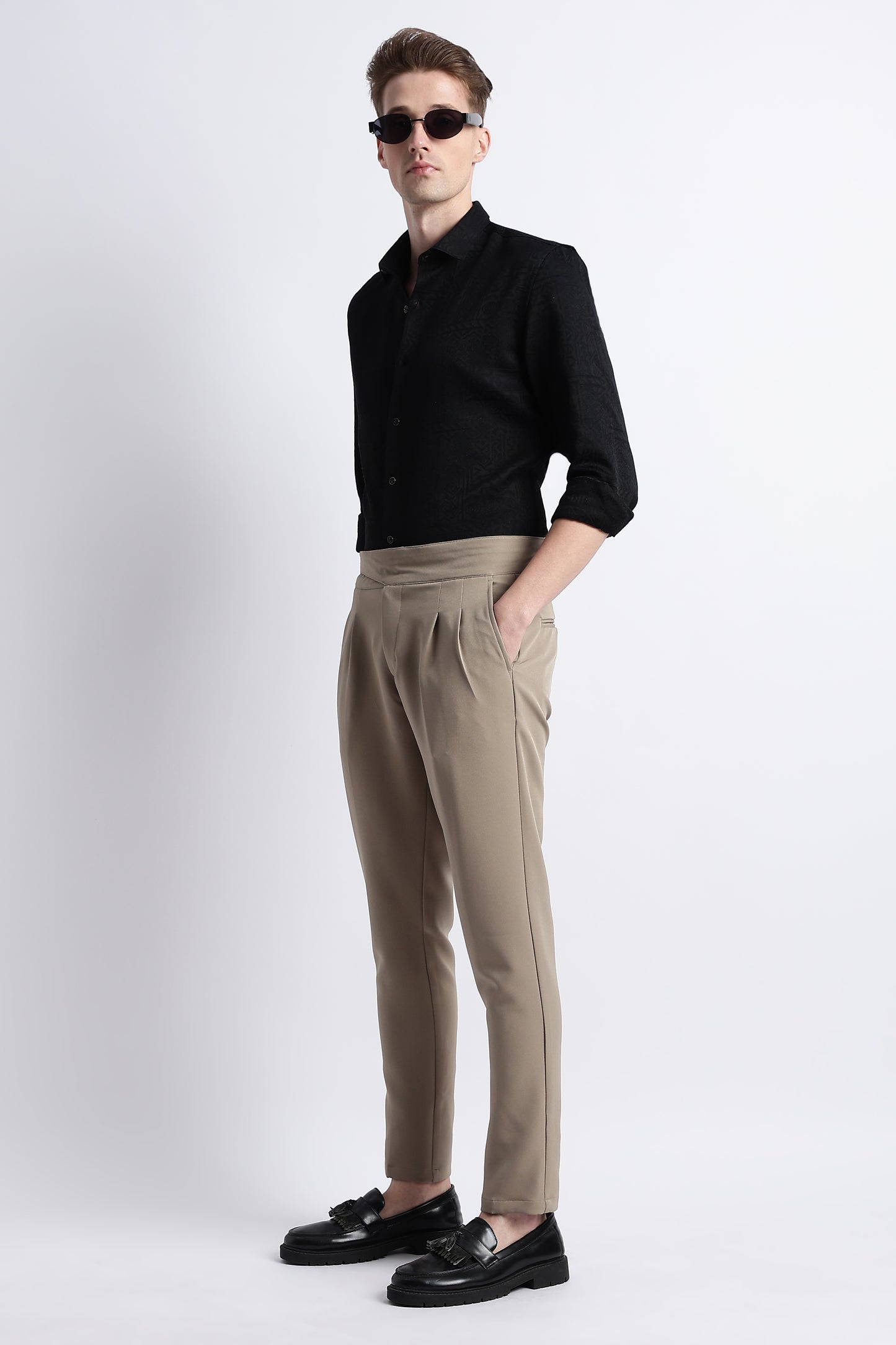 Textured Jacquard Shirt Black