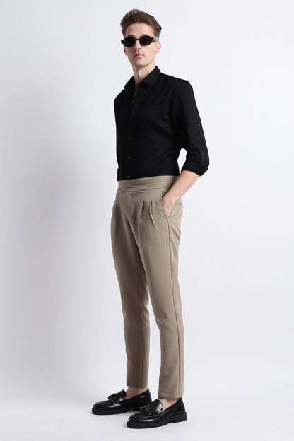 Textured Jacquard Shirt Black