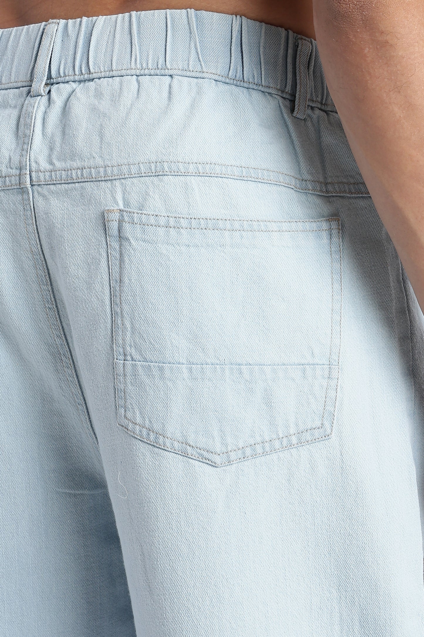Ice Blue Baggy Jeans for Men