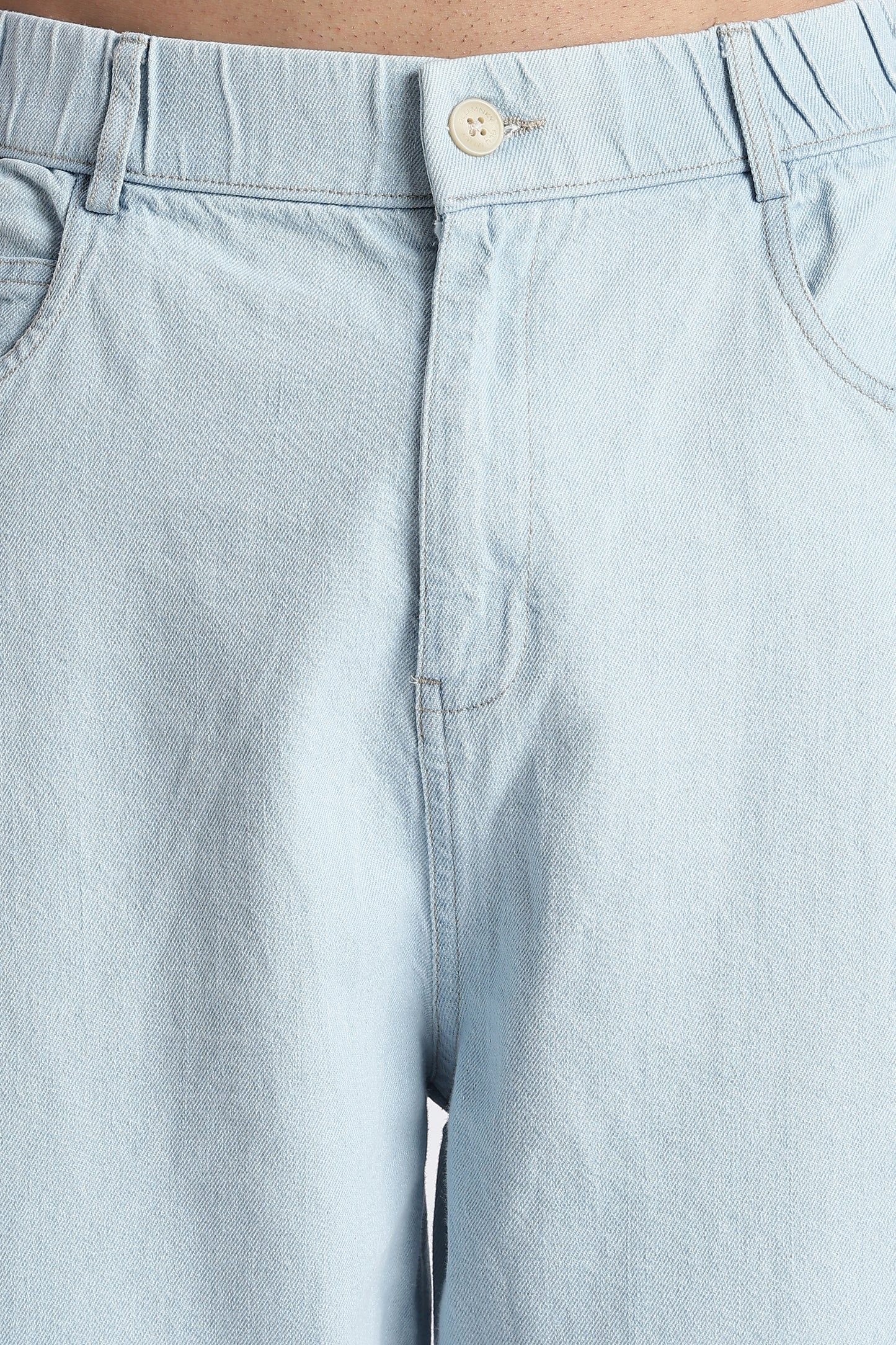 Ice Blue Baggy Jeans for Men