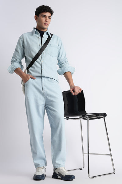 Ice Blue Baggy Jeans