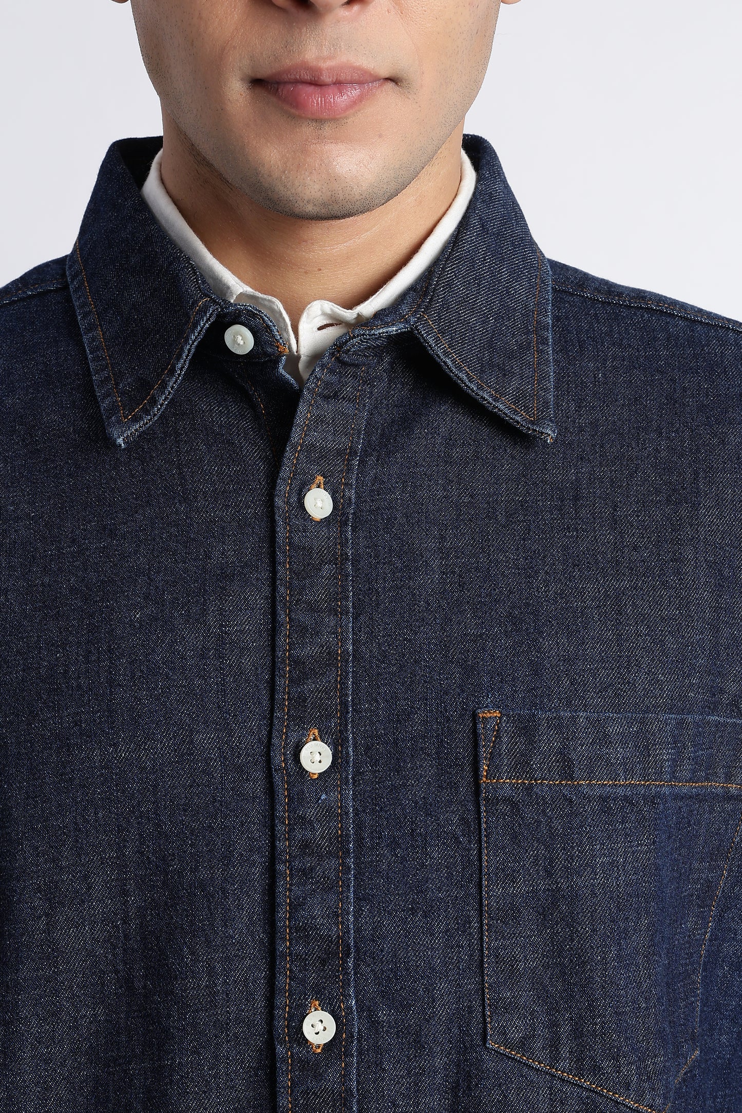 Indigo Denim Shirt for Men