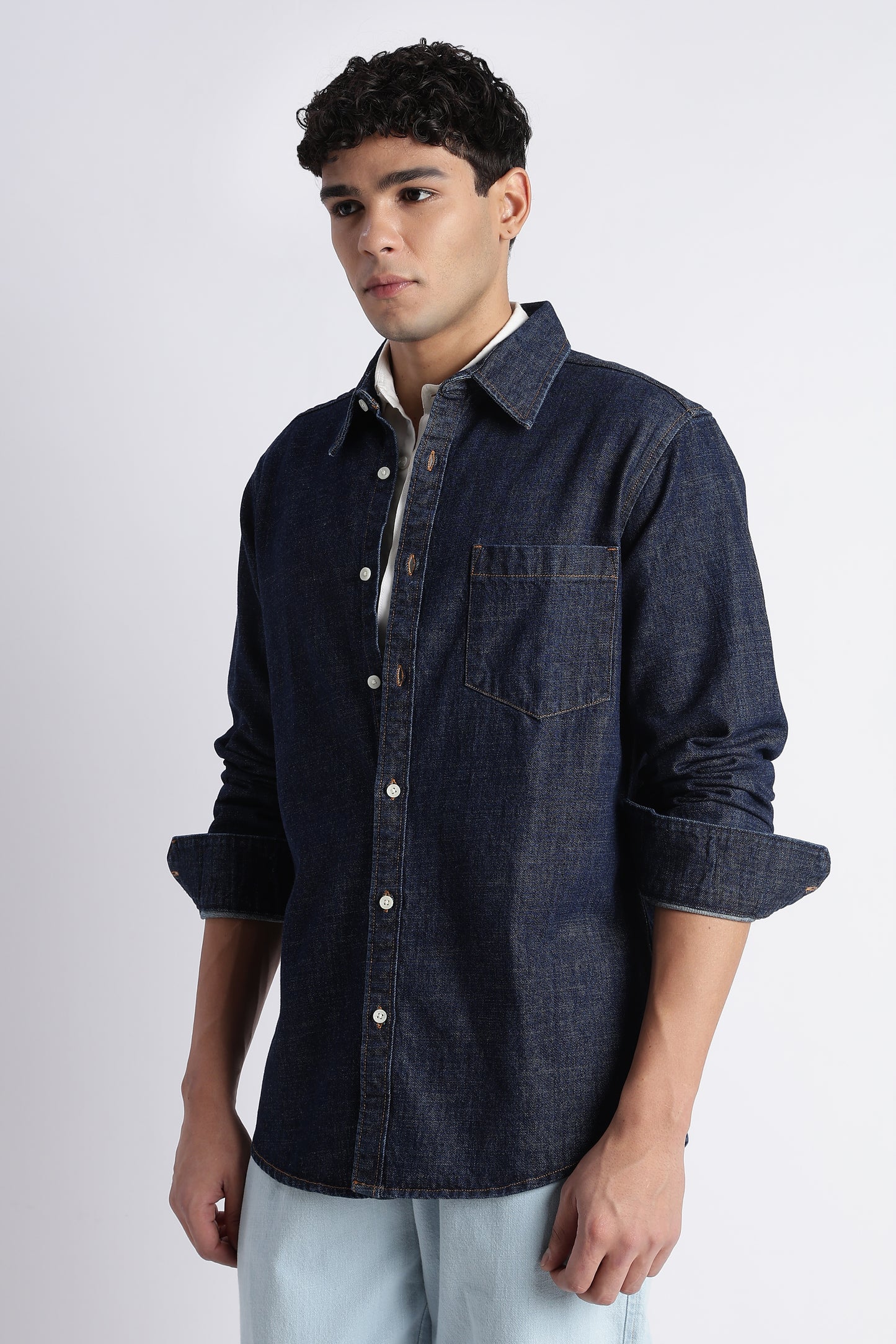 Indigo Denim Shirt for Men