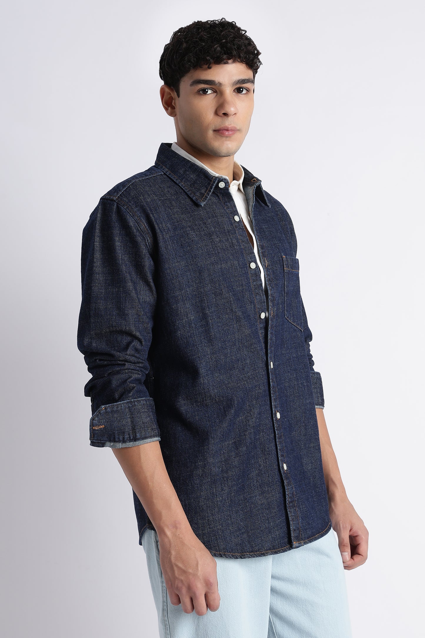 Indigo Denim Shirt for Men