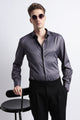 Smooth Satin Shirt Dk Grey