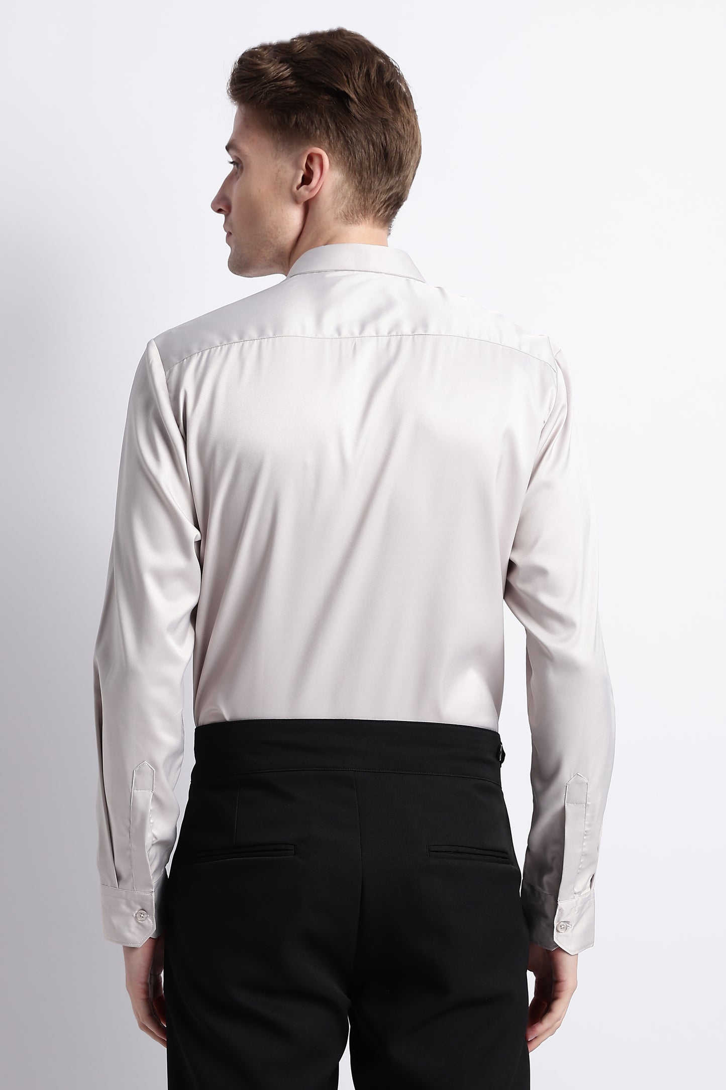 Smooth Satin Shirt Off White