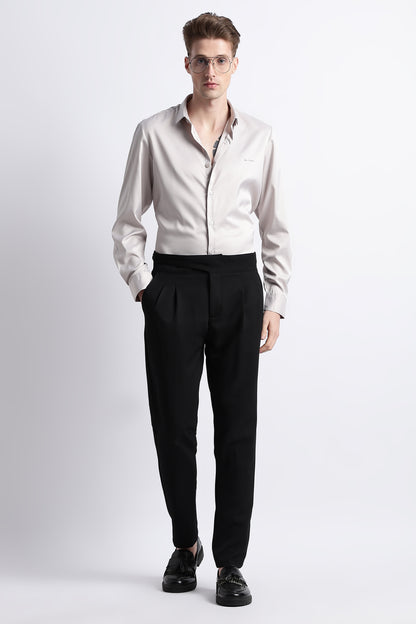 Smooth Satin Shirt Off White