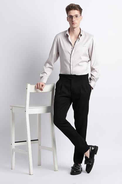 Smooth Satin Shirt Off White