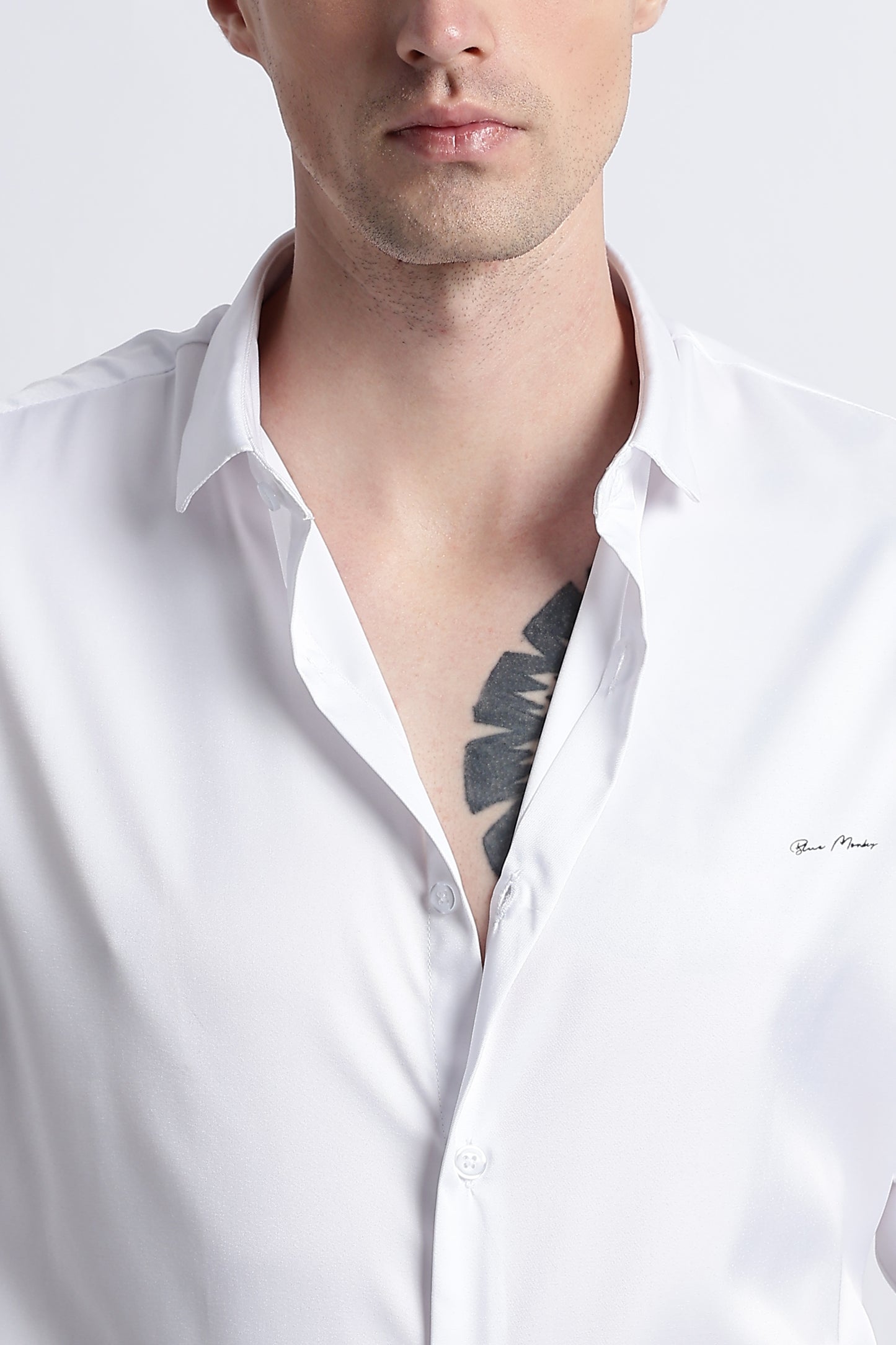 Smooth Satin Shirt White