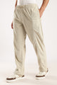 Textured Loose Fit Drawcord Trousers Cream