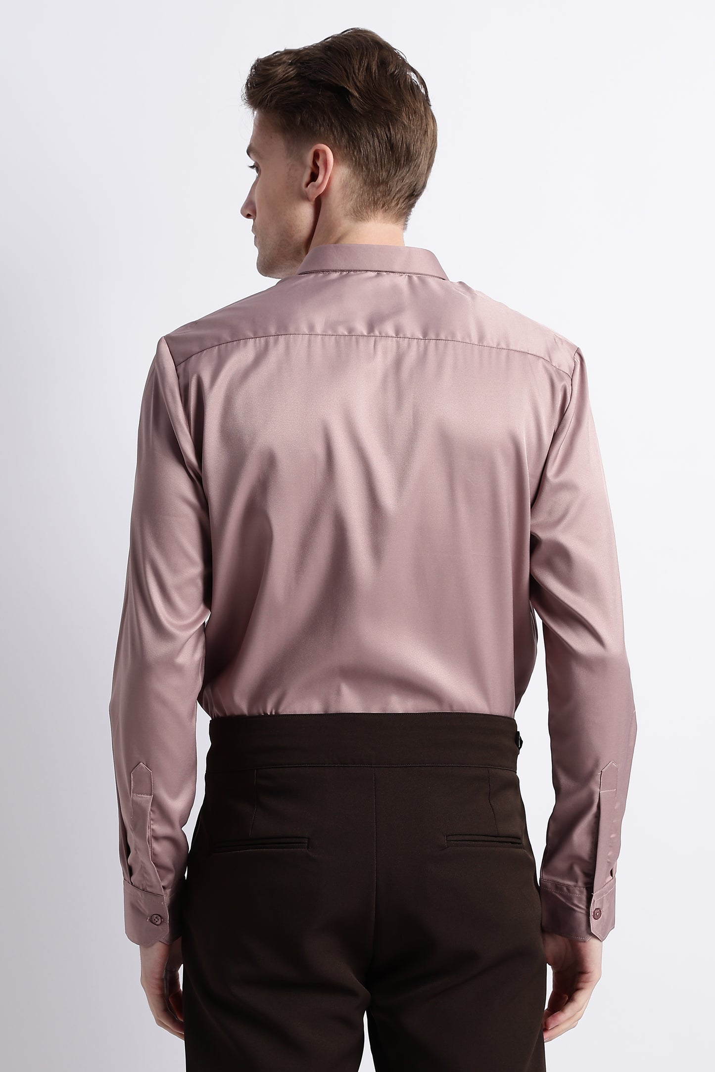 Smooth Satin Shirt Pink