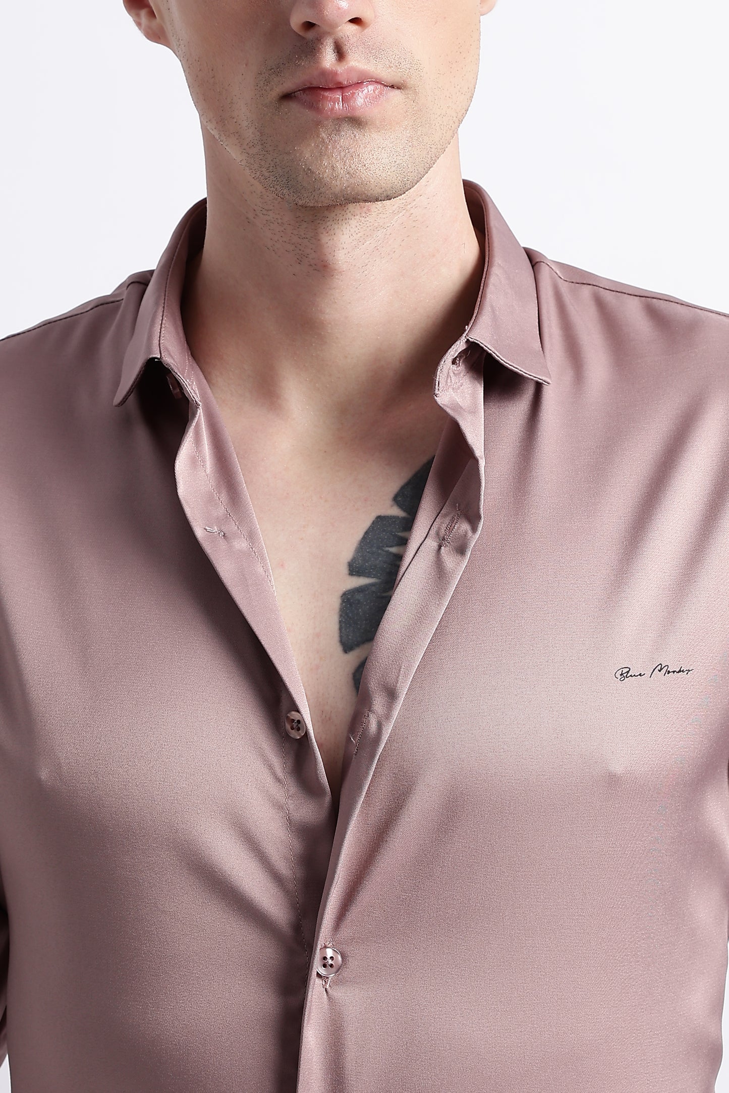 Smooth Satin Shirt Pink