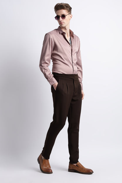 Smooth Satin Shirt Pink