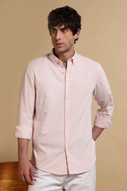 Essential Striped Shirt Orange