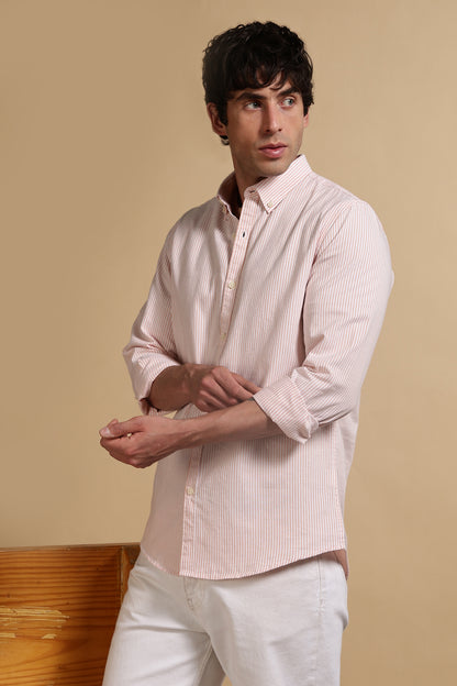 Essential Striped Shirt Orange