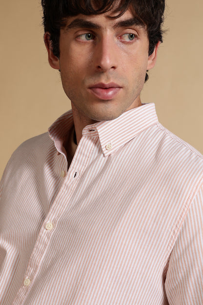 Essential Striped Shirt Orange
