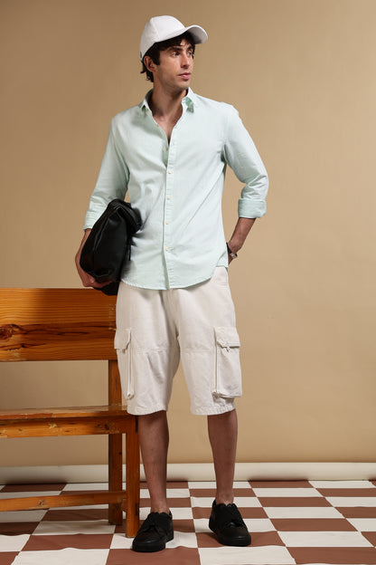 Essential Striped Shirt Lt Green