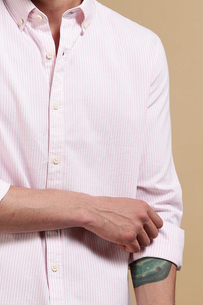 Essential Striped Shirt Pink
