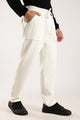 Double Cloth Drawcord Trousers White