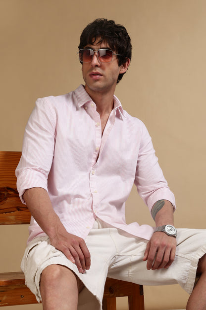 Essential Striped Shirt Pink